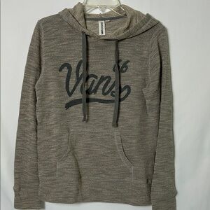 Vans Men's Size Small Gray Hoodie Sweater Long Sleeve Pullover Lightweight Shirt